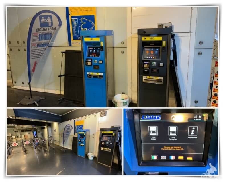 maquinas expendedoras de billetes transporte nápoles