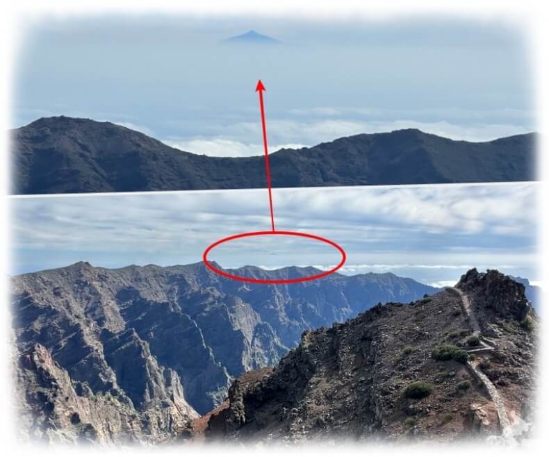 el teide desde la isla de la Palma