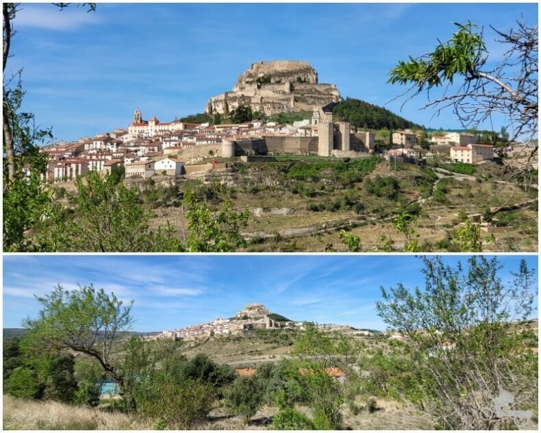 vistas de Morella desde lejos
