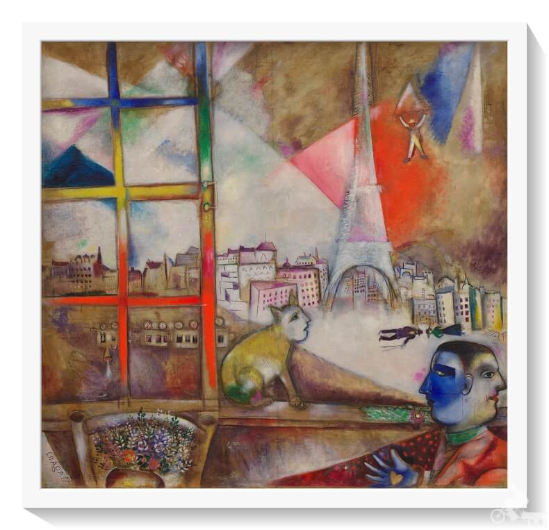 Paris through the Window (Paris par la fenêtre) - MARC CHAGALL