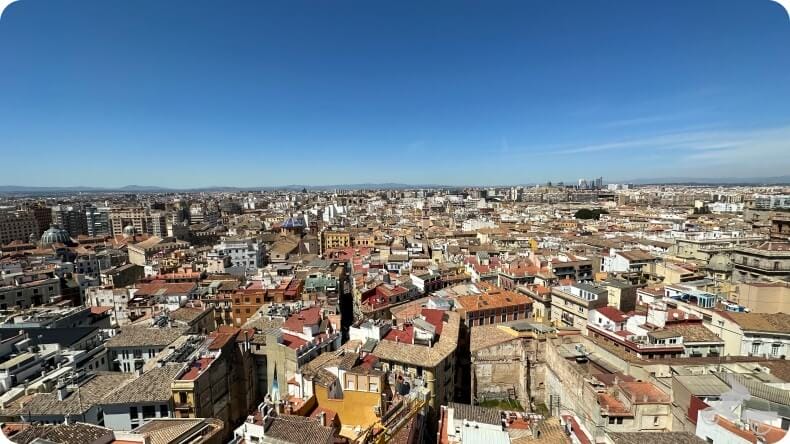 Torre del Miguelete - vistas al oeste