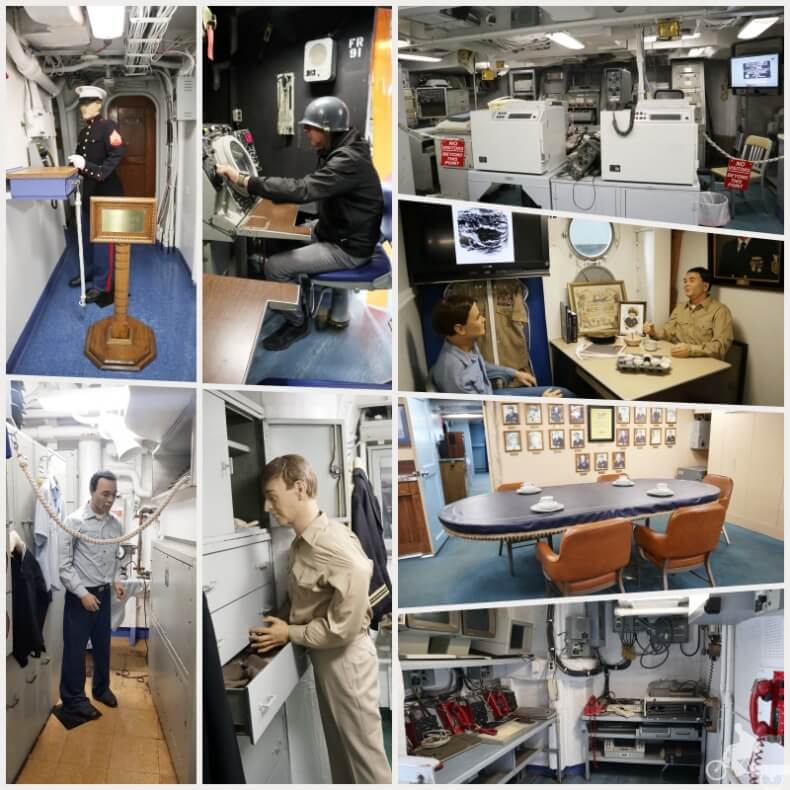espacios interiores del acorazado uss new jersey