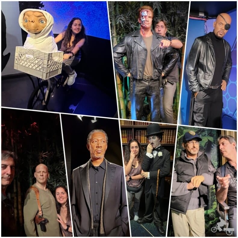 estrellas de cine en museo de cera