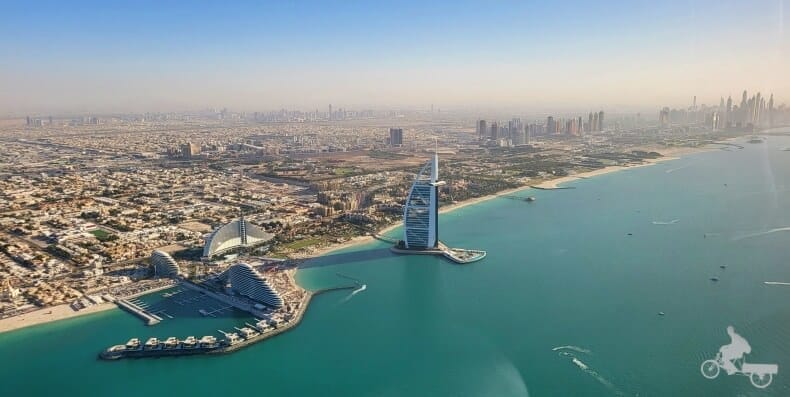burj al arab desde el aire