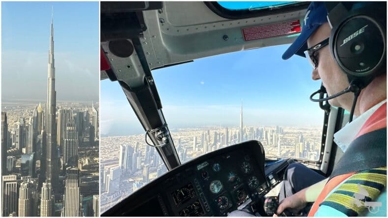 burj Khalifa desde el helicóptero