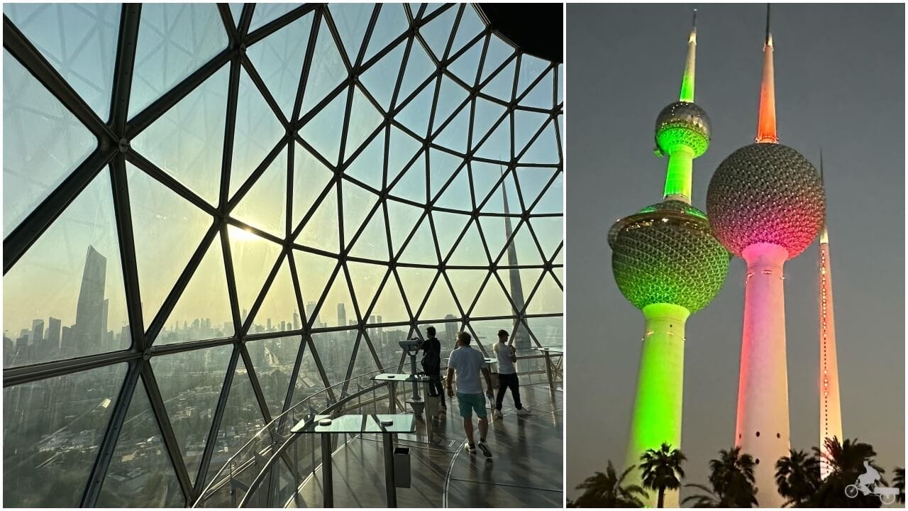 Kuwait towers de noche
