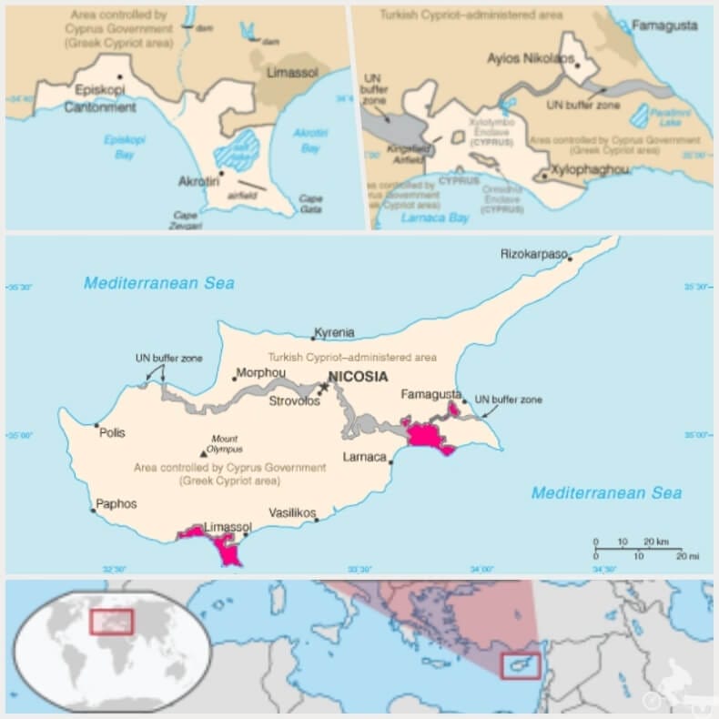 mapa akroitiri y dhekelia