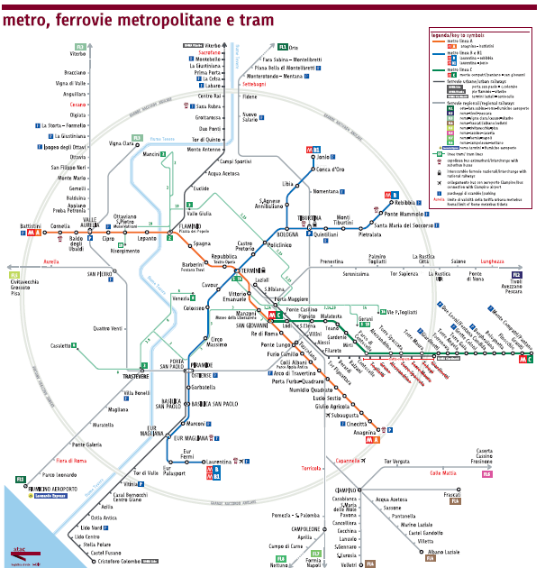 Mapa Red Transporte Roma