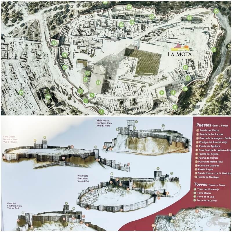 Partes de la Fortaleza de la Mota