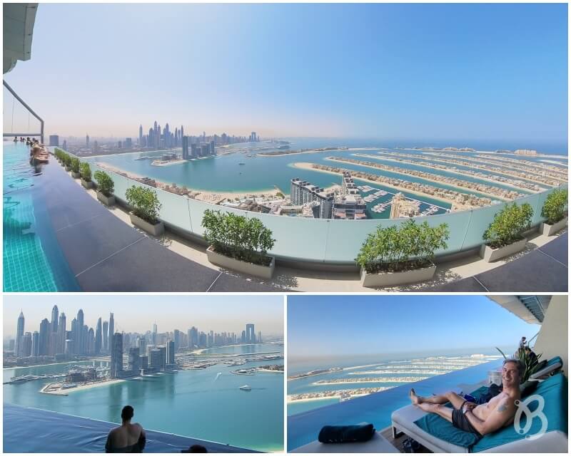 vistas marina Dubai 
desde Aura Skypool