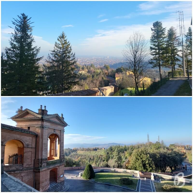 vistas de Bolonia desde Santuario de Nuestra Señora de San Luca