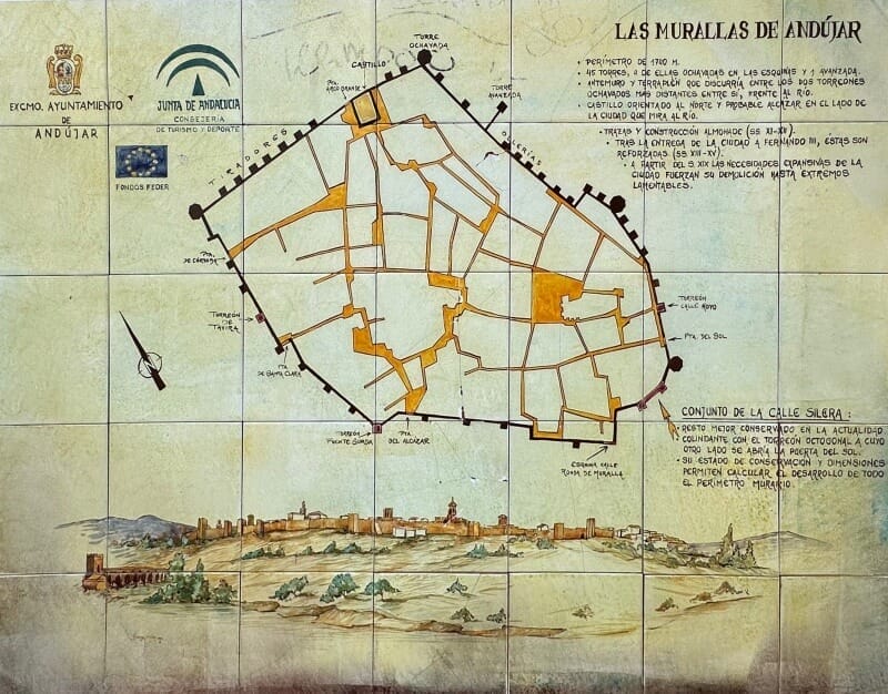 plano de las murallas de Andújar
