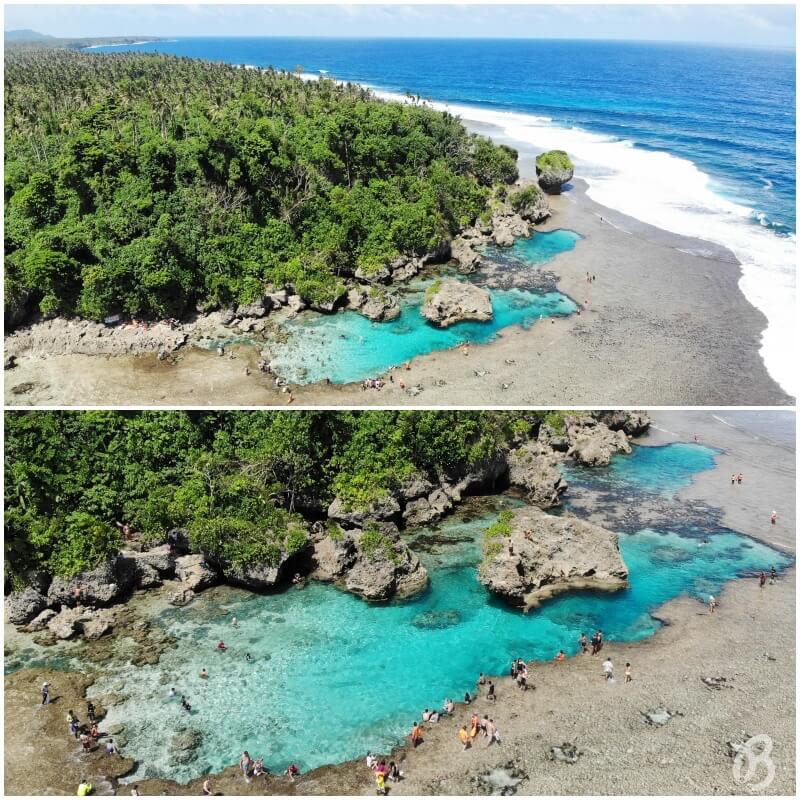Magpupungko Rock Pools drone