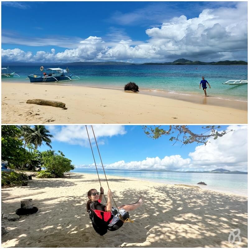Descansando en la playa cerca de Siargao