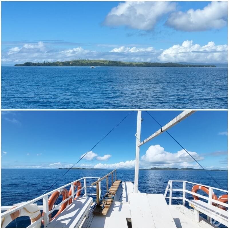 Llegando en barco a la isla de corregidor