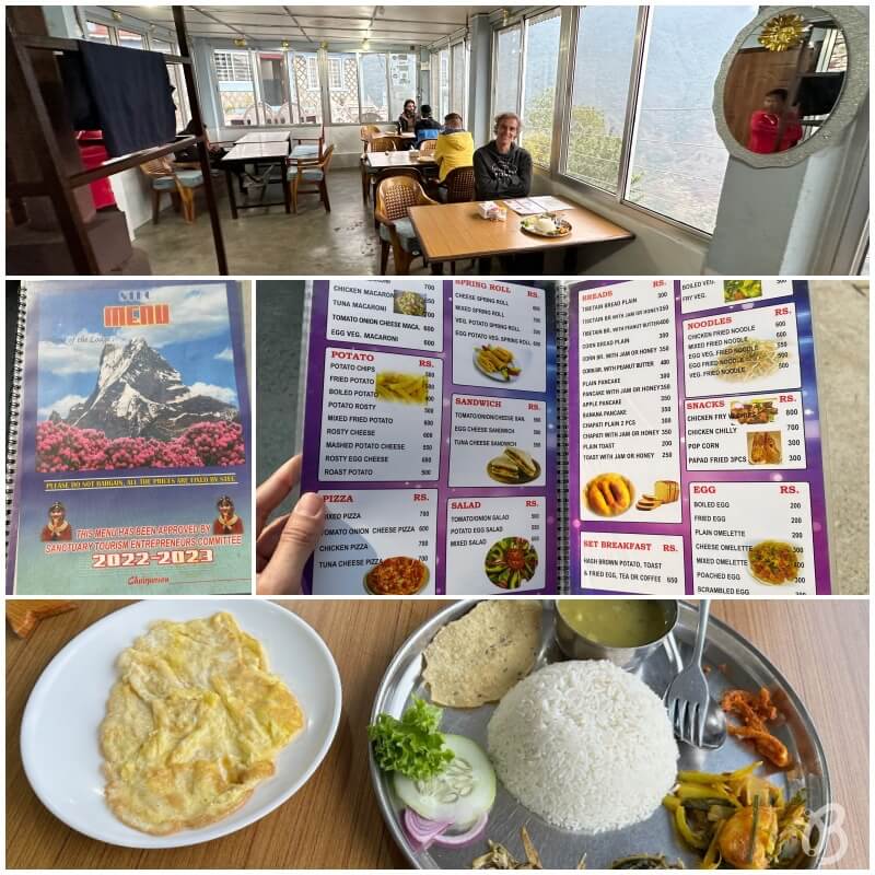 menu poon hill comida
