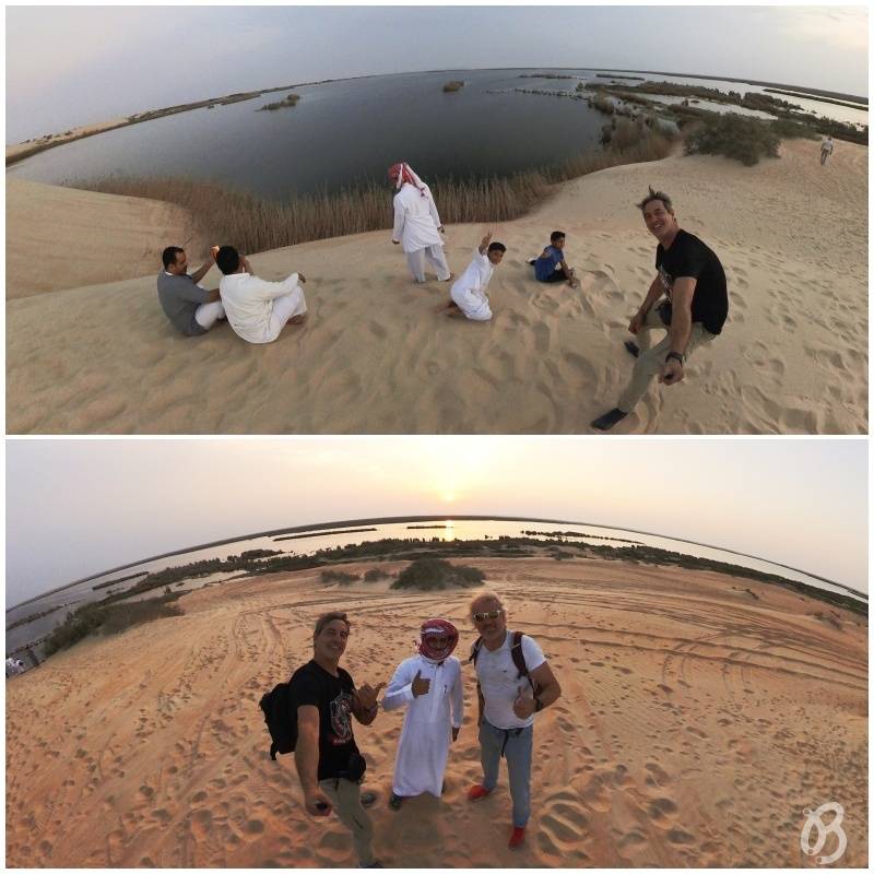 atardecer yellow lake al ahsa