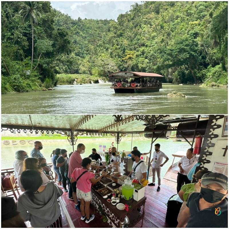 comida del crucero por el río Loboc