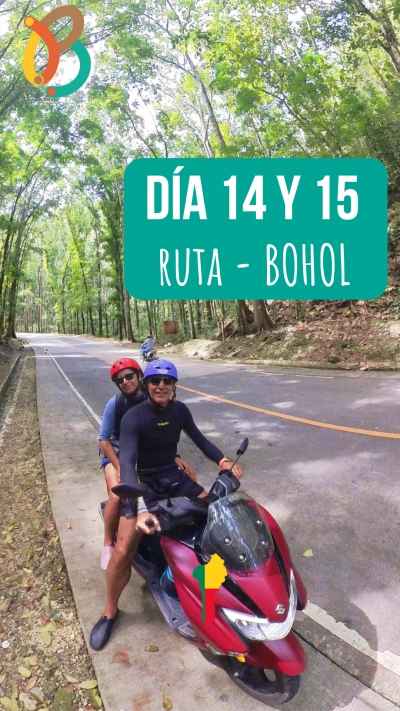 moto por Bohol desde Panglao