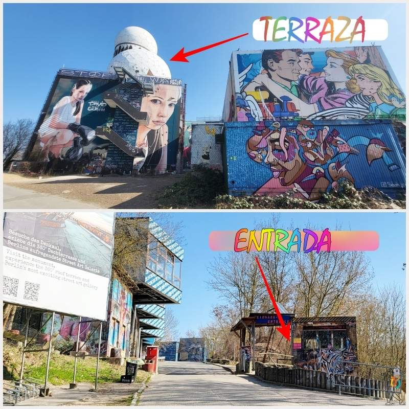 terraza y entrada de teufelsberg