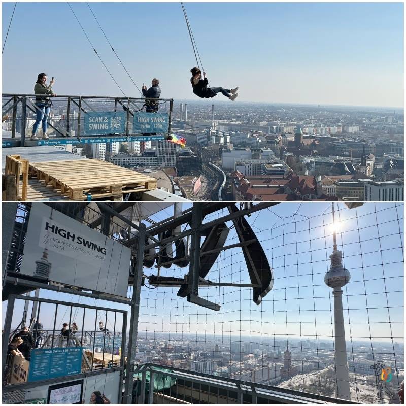 High Swing Berlín, el columpio más alto de Europa en eel Hotel Park Inn  