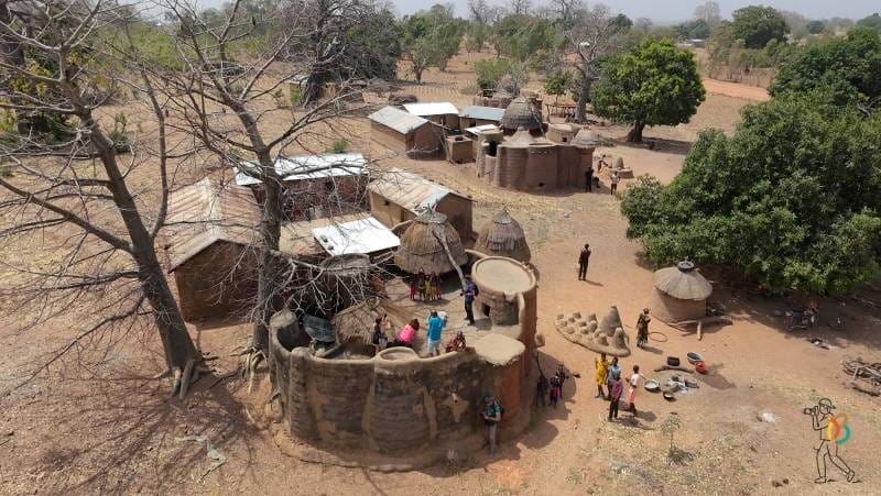 Tata Somba a vista de Drone